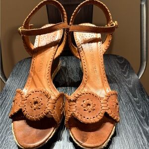 Jack Rogers Tan Leather Espadrilles